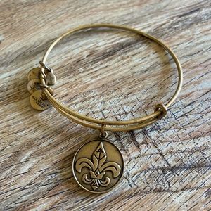 Alex and Ani Gold Fleur de Lis Bangle